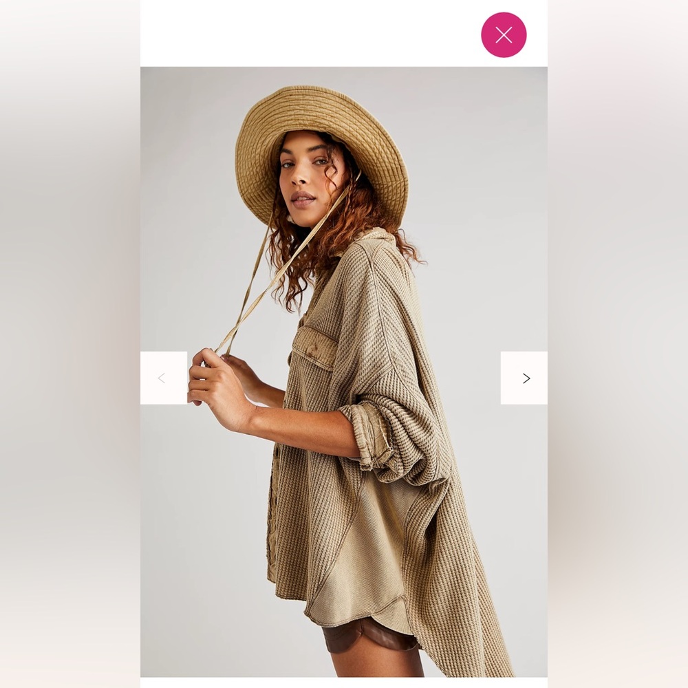 Free People Olive Scout Shirt XL